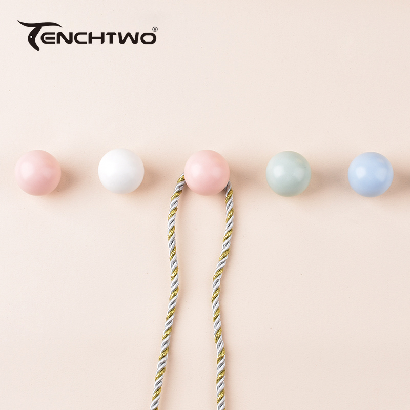 Furniture Hardware Restoration - Round Ceramic Hook Clothes Hanger Hook