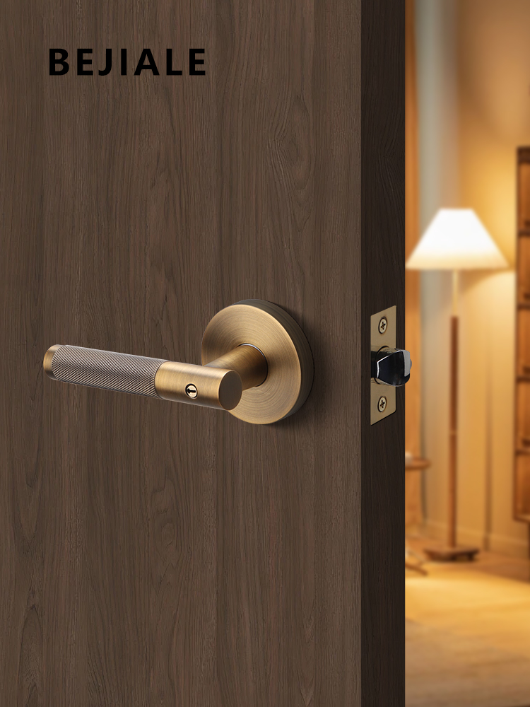 Zinc Furniture Hardware - Indoor Door Lock With Key Security