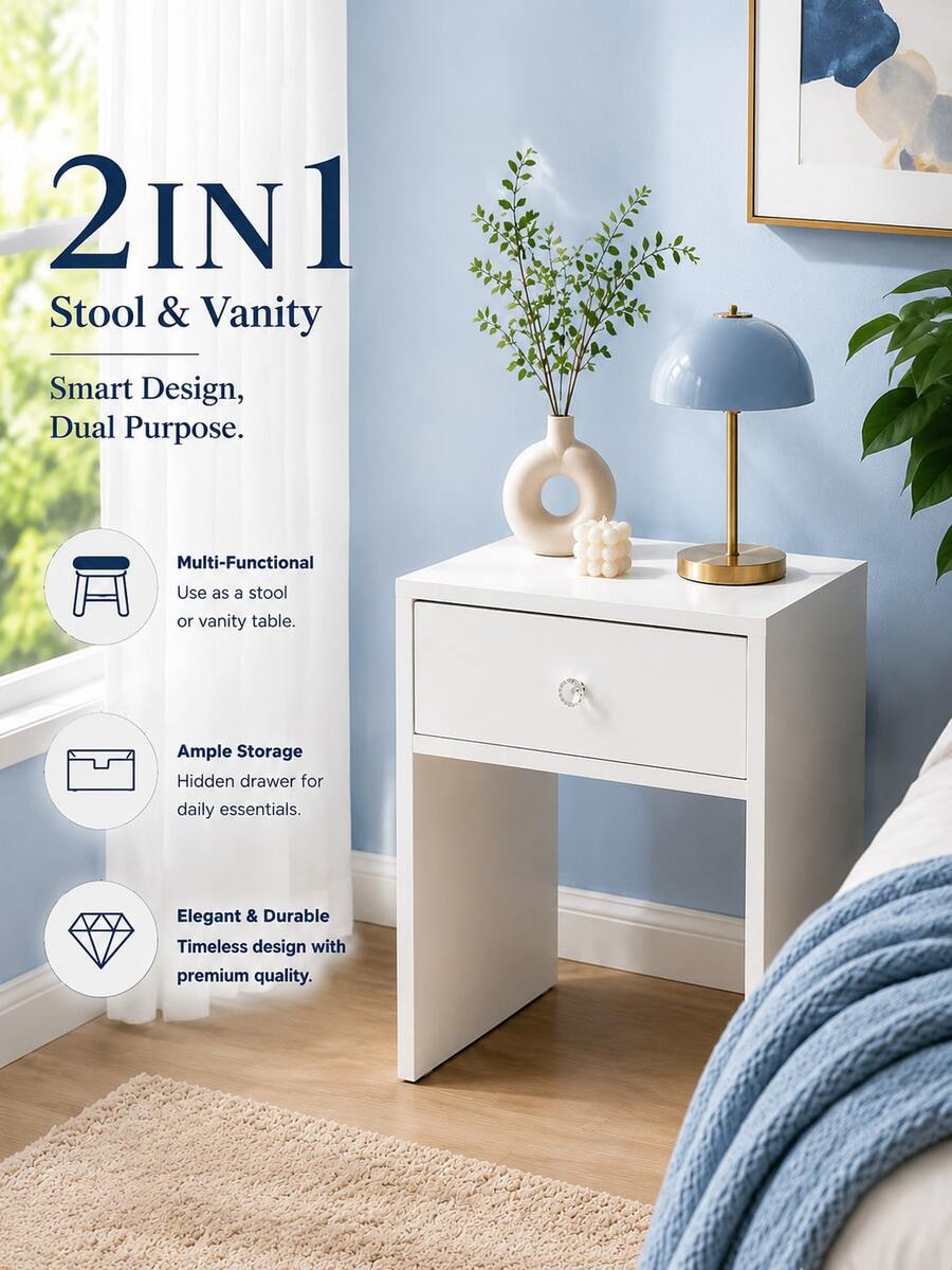 2-In-1 Storage Stool & Nightst - огляд і ціна Furniture Hardware Restoration