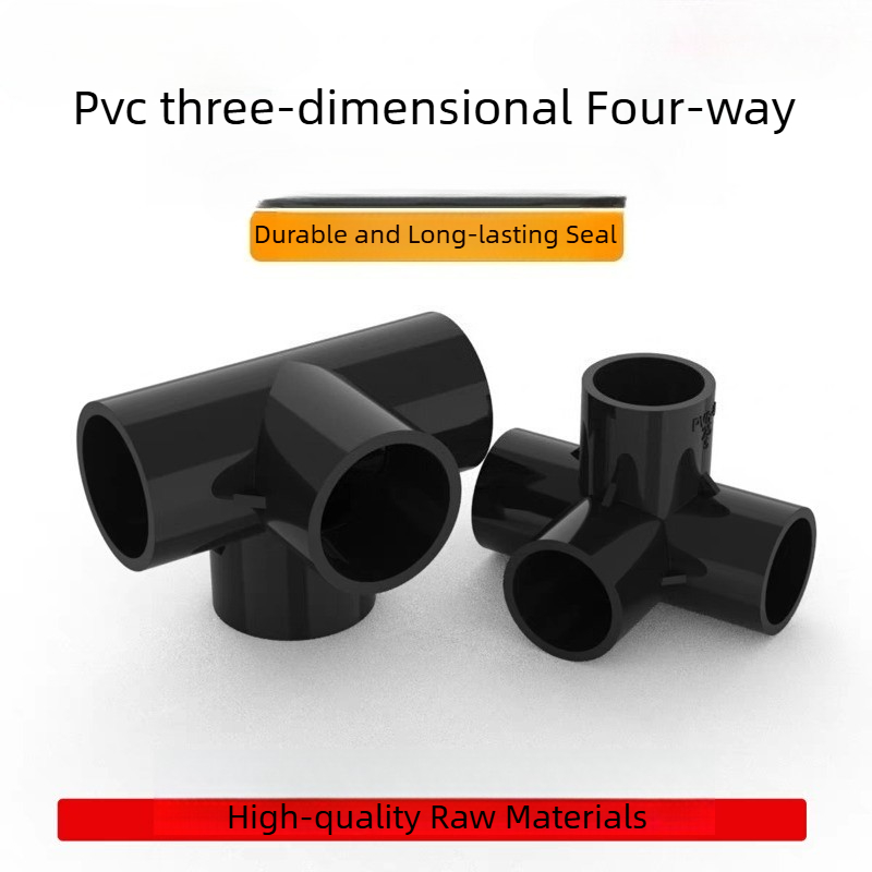 3D 4Way Cross Joint Black PVC  - огляд і ціна Joint Connector Bracket