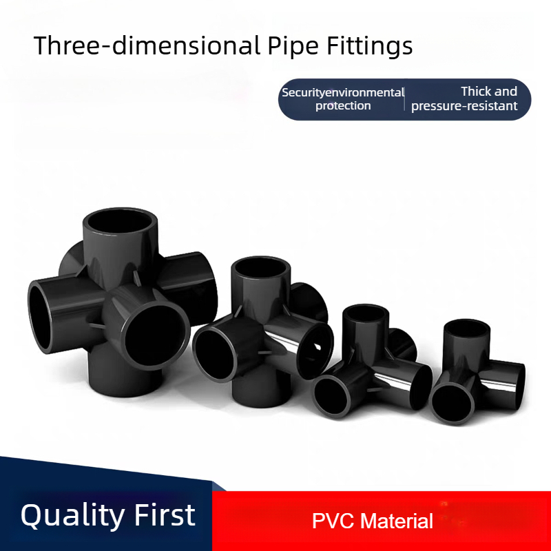 3D 4Way Cross Joint Black PVC  - огляд і ціна Joint Connector Bracket