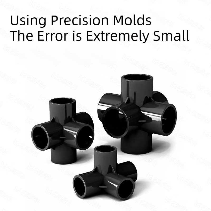 3D 4Way Cross Joint Black PVC  - огляд і ціна Joint Connector Bracket