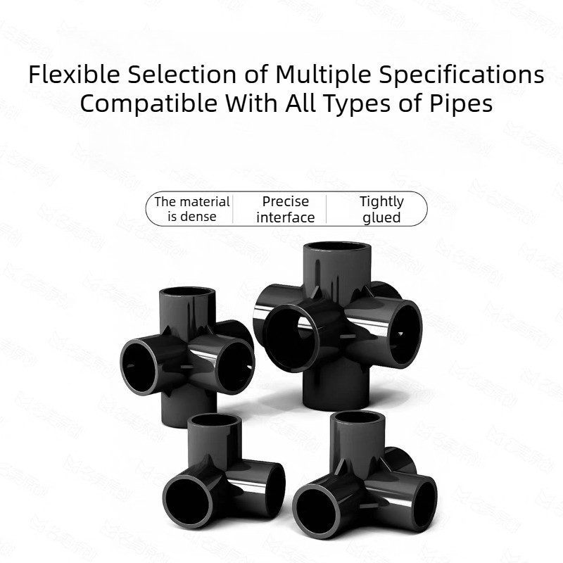 3D 4Way Cross Joint Black PVC  - огляд і ціна Joint Connector Bracket