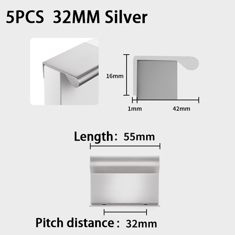 5PCS Side-mounted Handle Alumi - огляд і ціна Furniture Hardware Restoration
