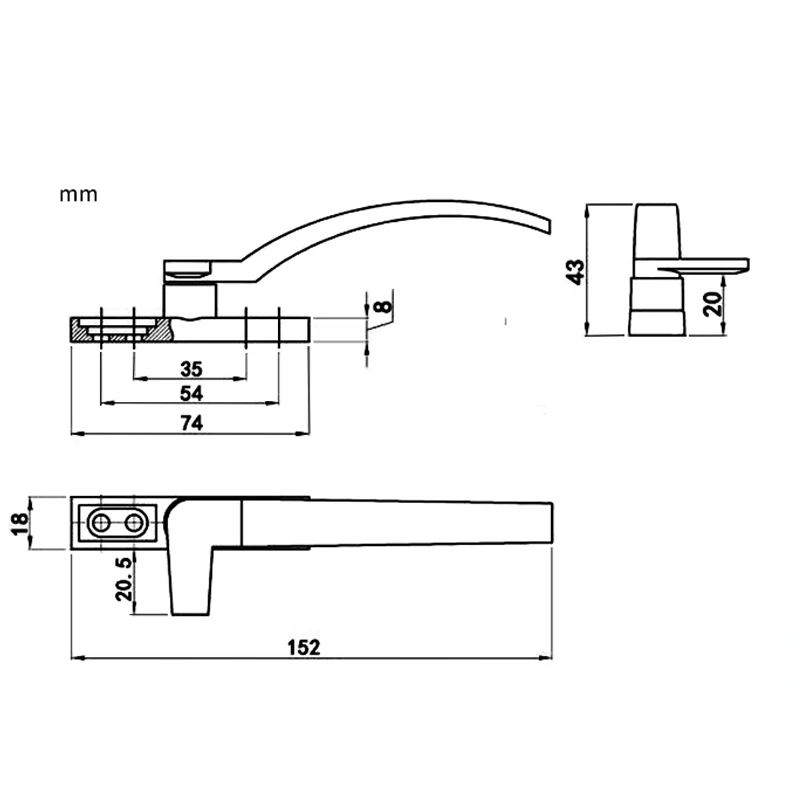 Left Right Hand White Replacem - огляд і ціна Zinc Furniture Hardware