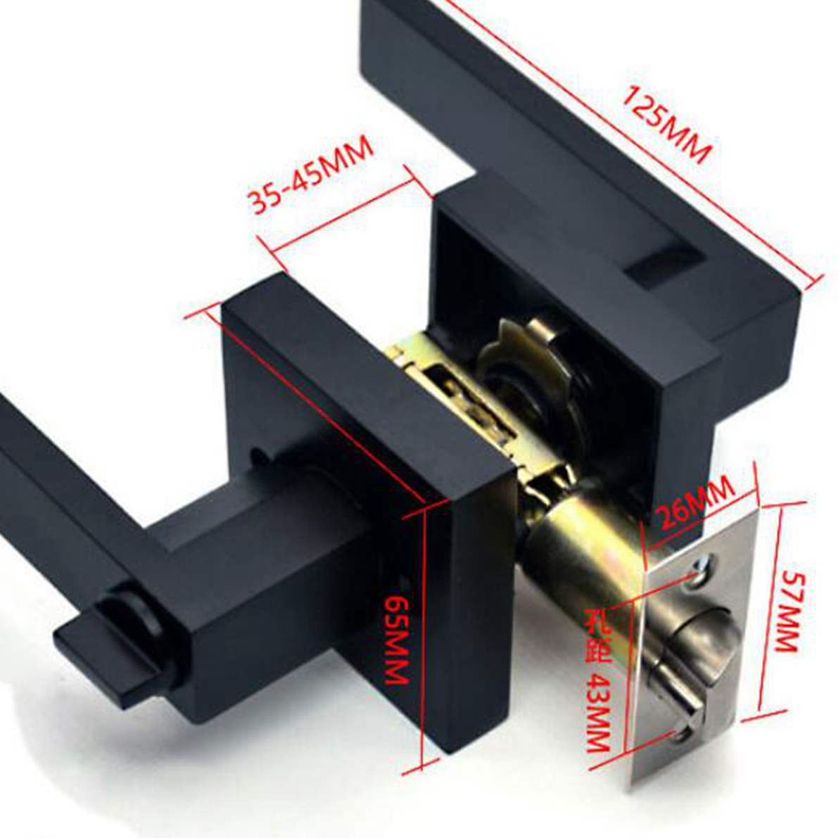 Black Door Handle Door Handle  - огляд і ціна Zinc Furniture Hardware