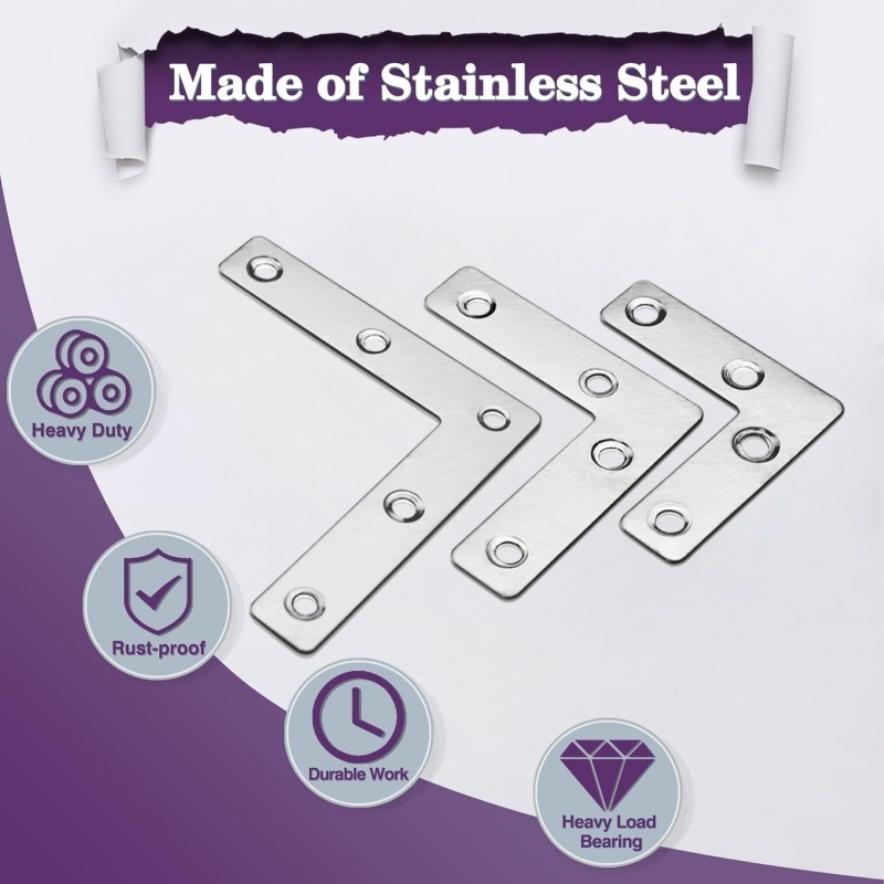 10 Pcs L Shape Flat Angle Corn - огляд і ціна Joint Connector Bracket